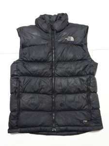 ■0214■ノースフェイス THE NORTH FACE ダウンベスト S 黒 国内正規品●