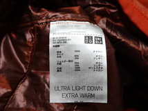 ■0204■ウルトラライトダウン エクストラウォーム UNIQLO ダウンジャケット M ULTRA LIGHT DOWN●_画像4