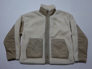 #0224# Adidas ADIDAS fleece jacket boa L Sherpa Biker jacket *