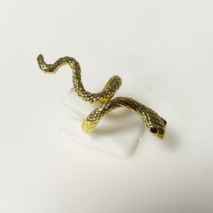 リング 指輪 スネーク 蛇 へび スネークリング ゴールド 爬虫類 風水 開運 アンティーク調 サイズ調整可 フリーサイズ