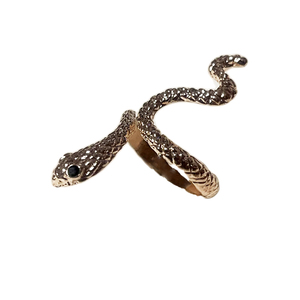 リング 指輪 スネーク 蛇 へび スネークリング ピンクゴールド 爬虫類 風水 開運 アンティーク調 サイズ調整可 フリーサイズ