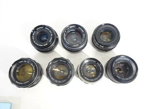 T-1228[同梱不可] PENTAX 単焦点レンズ 7点 まとめセット SuperTakumar 1.4/50 1.8/55 2.8/28mm MF フィルムカメラ マニュアル ジャンク