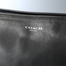 MF7375▽COACH コーチ レガシー イースト ウェスト ダッフル ショルダーバッグ タッセル クロスボディ レザー 鞄 25355 黒 レディース_画像6