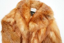 GP1658□GIVENCHY/ジバンシィ*OS FUR FASHION*レッドフォックス*フォックスファー*リアルファー*本毛皮*着丈約109cm*ファーコート*vintage_画像4