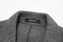 MF2813 アクアスキュータム/Aquascutum*ウール*ステッチ*テーラードジャケット*裏地なし*日本製*小さいサイズ6F*グレー系_画像6