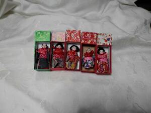（A）市松人形　豆市松　約７～９cm　日本人形 定形外郵便発送　送料300円