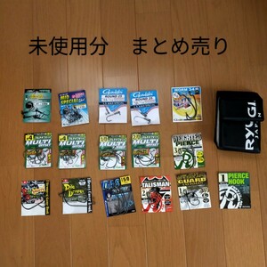 1円〜 未使用分フックまとめ売り リューギフックストッカー付 ミドストスペシャル Gamakatsu ROUND25 カルティバ マルチオフセット 琵琶湖