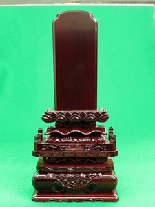 [ stock goods ] Buddhist altar fittings / memorial tablet / purple . made / cut height field (......)5 size #0215