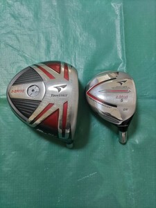 ブリジストン　TOUR STAGE　X-DRIVE 1w5w　ヘッドのみ　2個セット　中古グリップ2本付