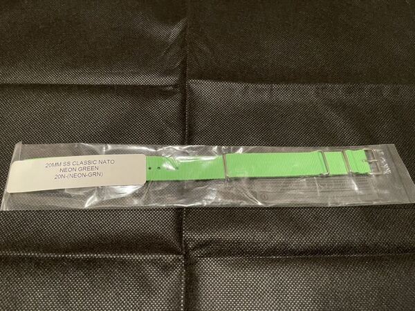 送料無料 ENZO SHOP 別注 新品未開封 20MM SS CLASSIC NATO STRAP NEON GREEN ストラップ 腕時計 ベルト ネオン グリーン