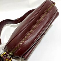 比較的美品 Cartier カルティエ マストライン レザー ショルダーバッグ ギャランティカード 冊子 ボルドー保存袋付 現状品 人気 S2433_画像4