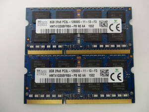 ☆SK hynix PC3L-12800S 8GB×2枚 BIOS確認済☆７