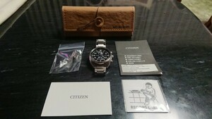 CITIZEN Collection RECORD LABEL シチズン腕時計 レコードレーベル ECO-Drive クロノグラフ 型式 CA7040-85E 