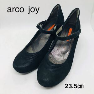 アルコジョイ arco joy ウォーキングパンプス ヌバック 23.5㎝