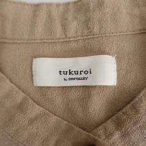 //ツクロイバイサンバレー tukuroi by SUNVALLEY *コットンリネンフロントボタンロングワンピース*Mベージュ(1-2401-386)【40B42】_画像9