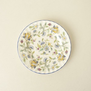 //【廃番】200周年記念/MINTON ミントン *HADDON HALL ハドンホール ブルー プレート16.5cm*お皿食器【陶器】(wa85-2312-47)【50B42】