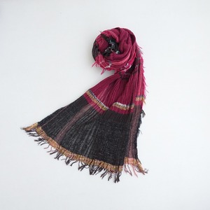 //【定価1.3万】タマキニイメ tamaki niime *BIG cotton100% roots shawl*マフラーストール玉木新雌(st25-2401-228)【50B42a】