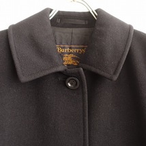 //バーバリー BURBERRY *アンゴラウールステンカラーコート*9AR羊毛ブラック黒羽織アウター上着Burberry’s(jk25-2401-262)【80B42】_画像5