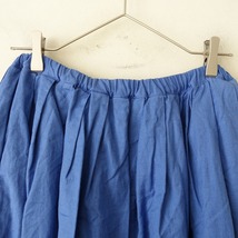 //【定価1.1万】ナチュラルランドリー NATURAL LAUNDRY *ビエラタックスカート*2綿麻ブルーゴムフレアロング(sk25-2401-306)【80B42】_画像3