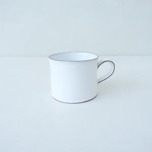 //【北欧】美品/ヨナス リンドホルム Jonas Lindholm *ホワイトラインマグ*コップ食器コーヒー【陶器】(wa84-2312-140)【01B42】