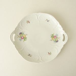 //【美品】ローゼンタール Rosenthal *CLASSIC ROSE 大皿 27㎝*プレート器うつわホワイト花柄食器【陶器】(wa84-2401-18)【01B42】