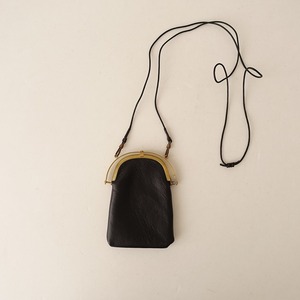 //【2023AW/定価1.5万】シスクードフードル Six coup de foudre *Goat Leather clasp Mini Pochette*ジビエ革(ac88-2401-29)【11B42】