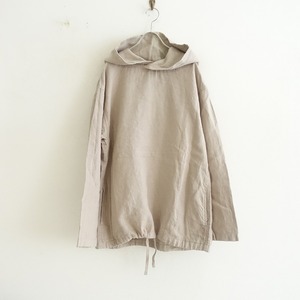 //【定価2.4万】ネストローブ nest Robe *起毛リネンパーカー*F麻布帛フランネルフーディビッグプルオーバー(2-2401-572)【51B42】