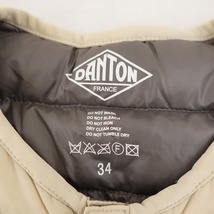 //ダントン DANTON *インナーダウンジャケット*34アウターナイロン薄手アイボリーノーカラー中綿(jk1-2402-21)【51B42】_画像9