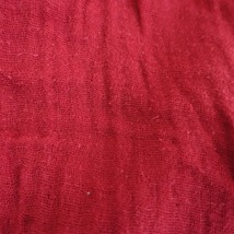 //タナバナ TANA BANA *コットンダブルガーゼワイドシャツ*赤レッドブラウス幅広長袖ロングスリーブ(33-2402-37)【02B42】_画像6