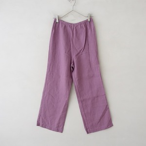 //【美品】フォグリネンワーク fog linen work *リネンイージーストレートパンツ*ボトムス麻ラベンダー(1-2402-107)【12B42】