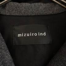 //【定価2.9万】ミズイロインド mizuiro-ind *ワイドロングコート*バイカラー配色ジャケットアウター(jk1-2402-186)【42B42】_画像8