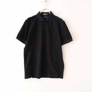 //[./ men's ] Comme des Garcons Homme du× Fred Perry * deer. . polo-shirt *M cotton cotton black black short sleeves (34-2402-78)[82B42a]