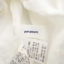 //ポプリ pot-pourri *長袖リネンシャツ*麻薄手ブラウスチュニックフィッシュテールAライン無地オフホワイト(27-2402-68)【92B42】_画像8