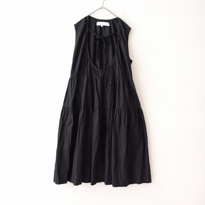 //タオ コムデギャルソン TAO COMME des GARCONS *コットンティアードギャザーノースリワンピース*Mブラック(2-2312-95)【91L32】