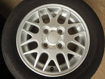 N159　送料無料　ダイハツ純正　4.5Jx13 +45 PCD100 4穴　155/65R13　4本8分山　13X4.50B　JWL-T　ムーブ　MAX　ネイキッド　ミラジーノ_画像5