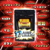 神戸ロハスフードの【男精源】★マカやトンカットアリなど 男性に人気の成分17種配合★ 60粒×2袋（約2か月分） 日本製_画像3