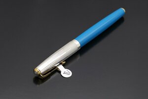 1円～ 未使用 国内200本限定 Parker パーカー51 スペシャルエディション 万年筆 ヴィスタブルー 18K ニブM バーメイル 箱保取タグ 定価5万