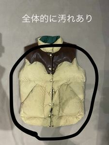 70s　ロッキーマウンテン ダウンベスト レザー Rocky Mountain レザーヨーク VEST 