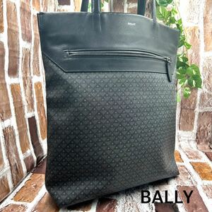 『美品現行モデル』BALLY バリー ハンドバッグ トートバッグ ビジネスバッグ 肩掛け ワンショルダー レザー ブラック 黒 メンズ A4可