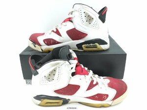 【z26004】NIKE ナイキ AIR JORDAN 6 RETRO/エアジョーダン6 レトロ カーマイン 27.5cm 箱付き 格安スタート