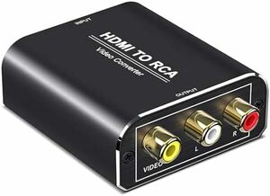 HDMI to RCA 変換コンバーター【アルミ合金製】Aibilangose HDMI to AV コンポジット（赤、白、黄）3