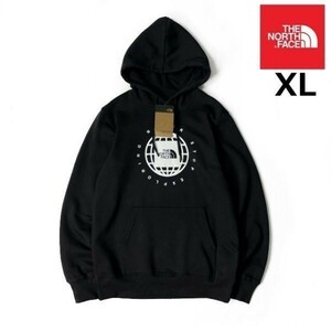 1円～!売切!【正規新品】THE NORTH FACE◆GEO NSE HOODIE パーカー スウェット US限定 地球 ボックスロゴ 男女兼用(XL)黒 181130-33