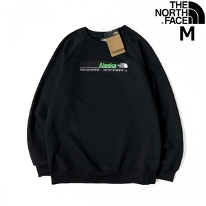 1円～!売切!【正規新品】THE NORTH FACE◆W CITY CREW トレーナー スウェット US限定 アラスカ 裏起毛 男女兼用 キャンプ(M)黒 181130-30