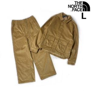 1円～!売切!【正規新品】THE NORTH FACE UTILITY CORD SHACKET&EASY PANTS セットアップ コーデュロイ シャツ US限定(L)ベージュ210903-120