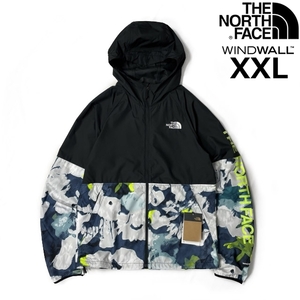 1円～!売切!【正規新品】THE NORTH FACE◆PRINTED FLYWEIGHT HOODIE 2.0 ウインドパーカー US限定 2023最新 防風(XXL)黒 紺 総柄 180915-50