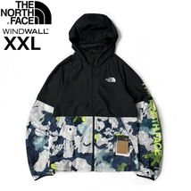 1円～!売切!【正規新品】THE NORTH FACE◆PRINTED FLYWEIGHT HOODIE 2.0 ウインドパーカー US限定 2023最新 防風(XXL)黒 紺 総柄 180915-50_画像3