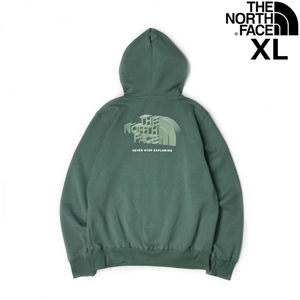 1円～!売切!【正規新品】THE NORTH FACE◆BOX NSE PULLOVER HOODIE プルオーバー パーカー 3D 2023最新 US限定 裏起毛(XL)緑 181130-30