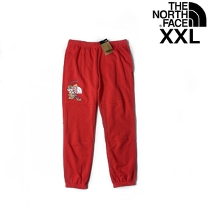 1円～!売切!【正規新品】THE NORTH FACE◆HALF DOME UX PANT ジョガーパンツ US限定 ハーフドーム トラ タイガー 裏起毛(XXL)赤 190110-38