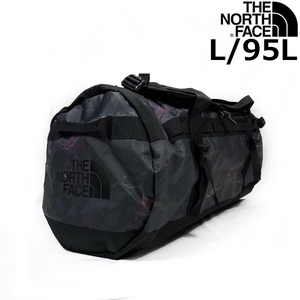 1円～!売切!【正規新品】THE NORTH FACE◆BASE CAMP DUFFEL ボストンバック リュック バックパック US限定 旅行(L/95L)黒 総柄 180626-65