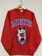 90's USA オールド ビンテージ Hanes HEAVYWEIGHTタグ Minnie mouse ヘインズ ミニーマウス スウェット トレーナー M アメカジ ディズニー_画像1